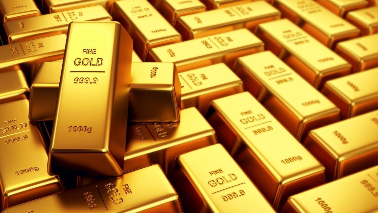 Gold bars background